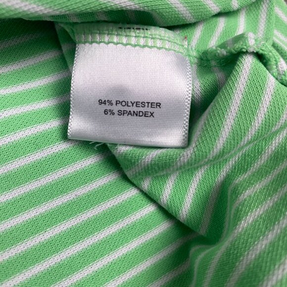 Peter Millar Summer Comfort Polo Shirt Men's XXL Green White Golf Performance - Picture 7 of 10